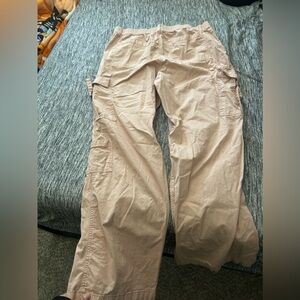 SO wide leg cargo pants XL dusty pink